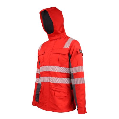Parka Ignifuga Absolute Fire Antiestática FRWJT NFPA 13034 Roja