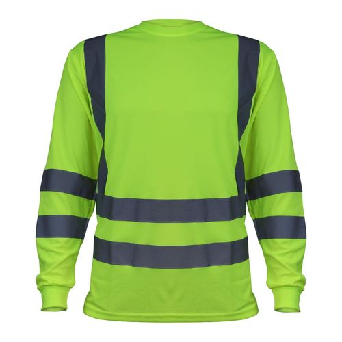 Polera Activex Polo Dry Fit Verde Fluor C/Reflect M/Larga UV