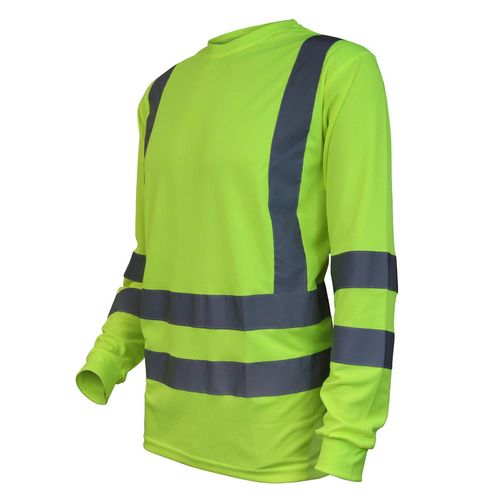 Polera Activex Polo Dry Fit Verde Fluor C/Reflect M/Larga UV