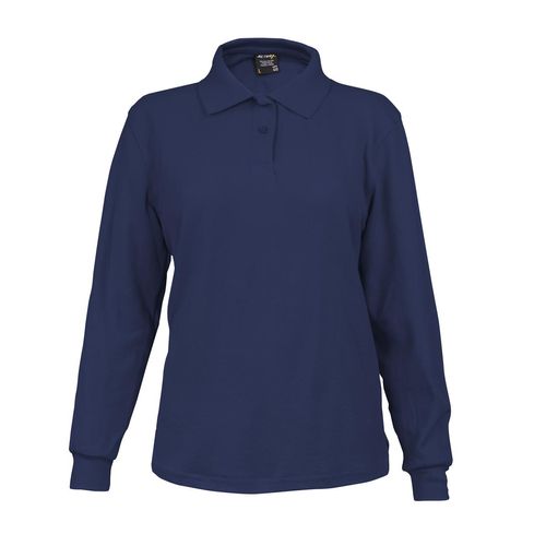 Polera Activex Pique Azul Marino M/Larga Mujer UV