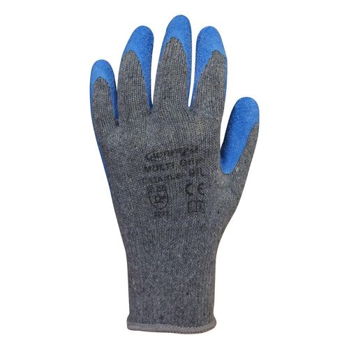 Guante Activex Multigrip Algodon/Latex Gris/Azul