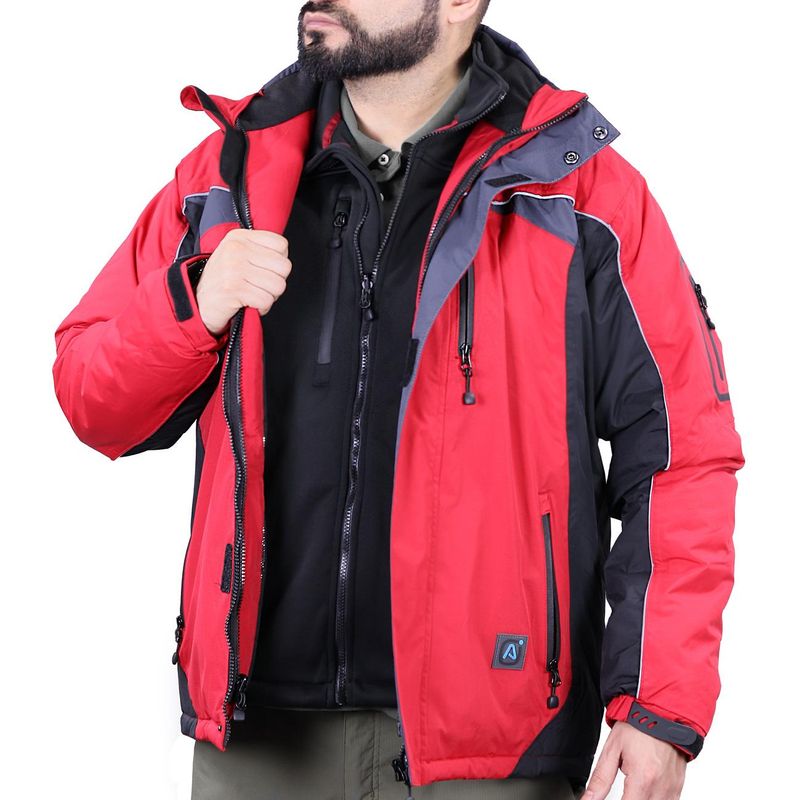 Parka Absolute Zero Hombre 3 en 1 Rojo Negro Z 0400 Treck CL