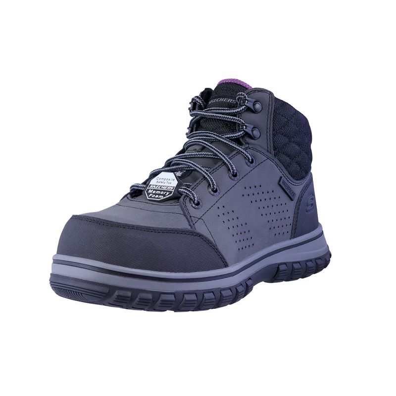 Botin De Seguridad Skechers Mccoll Negro Mujer Treck CL