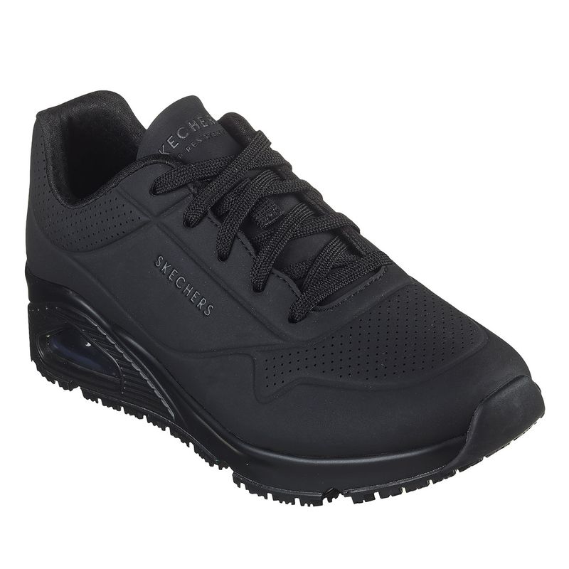 Skechers negros de mujer on sale