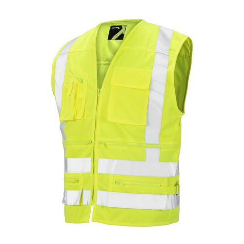 Chaleco Geólogo Cinta 360° Verde Fluor