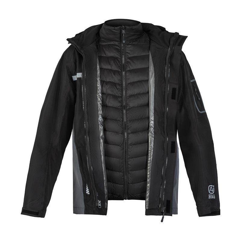 Parka Absolute Zero impermeable Hombre 3 en 1 Negro Z 8000 Treck CL