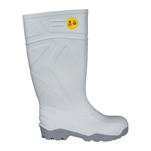 Bota V-Flex 943 PVC con punta de acero Blanca