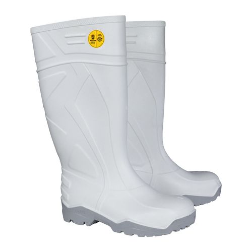 Bota V-Flex 943 PVC con punta de acero Blanca