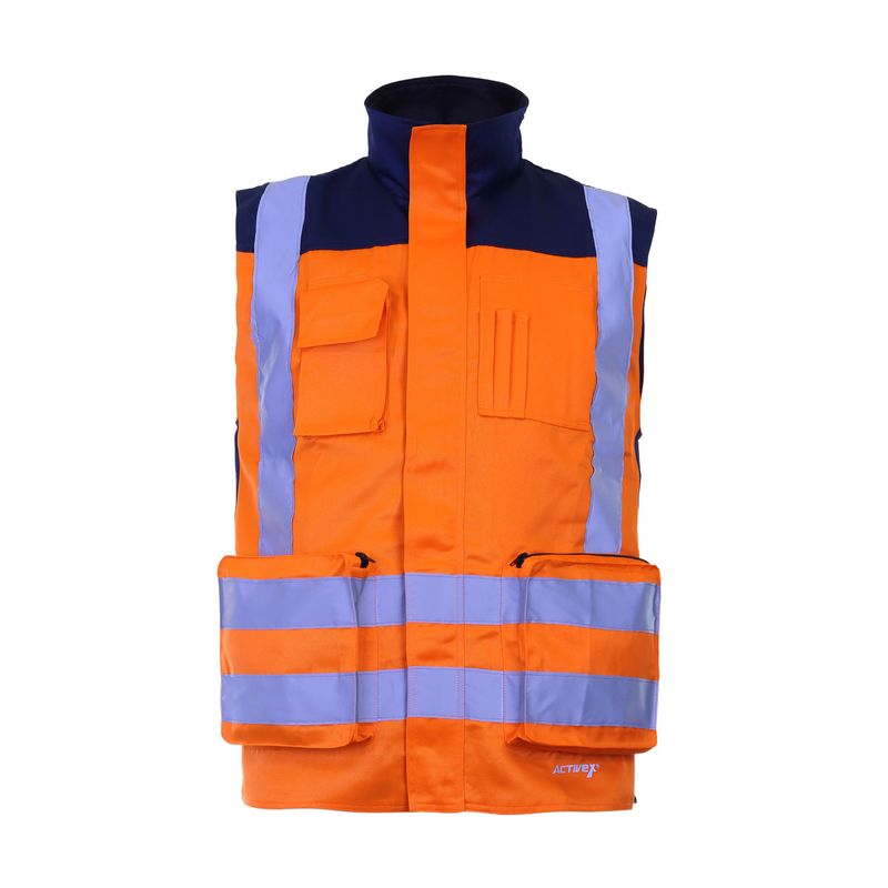 Chaleco-Geologo-Activex-Gabardina-Terra-Bicolor-Naranjo