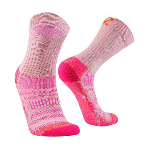Calcetín Trekking Altura de Algodón y Pima 2Pack Cian - Rosado