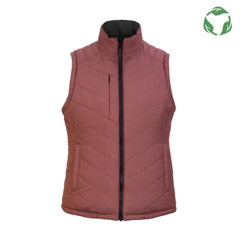 Parka sin manga reversible thinsulate mujer negro/malva z-2100