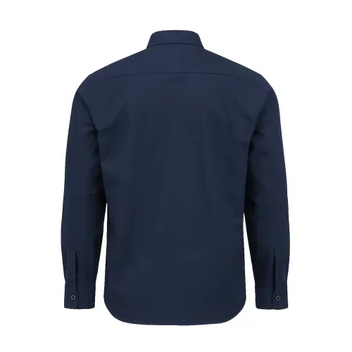 Camisa Activex Gabardina 80/20 UV Azul