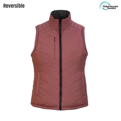 Parka sin manga reversible thinsulate mujer negro/malva z-2100