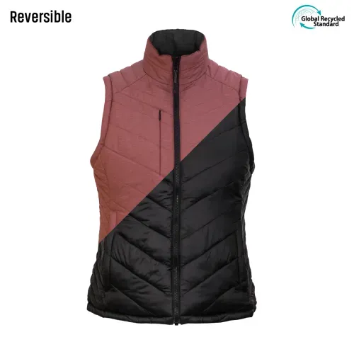 Parka sin manga reversible thinsulate mujer negro/malva z-2100