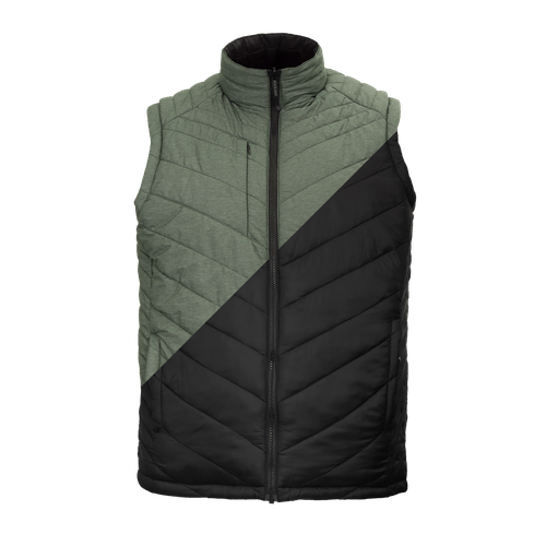 Parka sin manga reversible thinsulate hombre negro/verde Z-2000