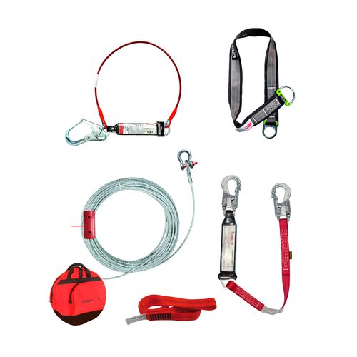 Línea de Vida Vertical Temporal de Cable de Acero 50m