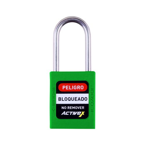 Candado Activex A10 Cuerpo Plastico Verde