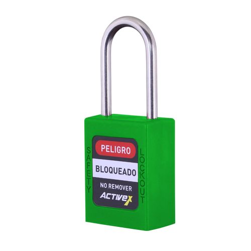 Candado Activex A10 Cuerpo Plastico Verde