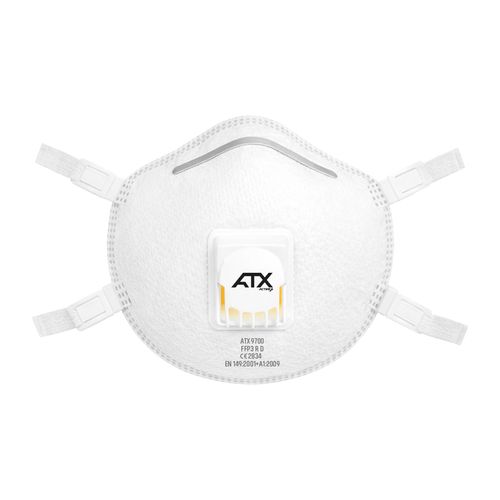 Mascarilla desechable ATX 9500 con válvula FFP3 (Caja 10 Unidades)