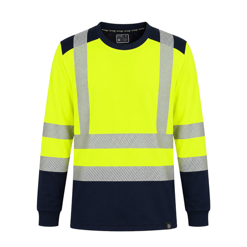 Polera Polo Activex Dry Fit HV-100 Bicolor Amarillo/Azul