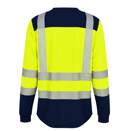Polera Polo Activex Dry Fit HV-100 Bicolor Amarillo/Azul
