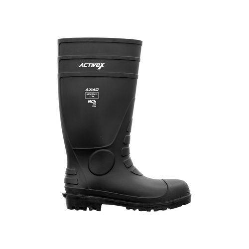 Bota PVC Activex AX40 Negra Punta Plantilla Acero Negra